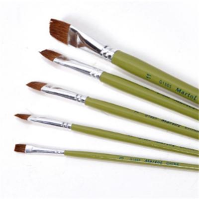 Marie's professional long wooden handle watercolor brush horse hair paint brushes 